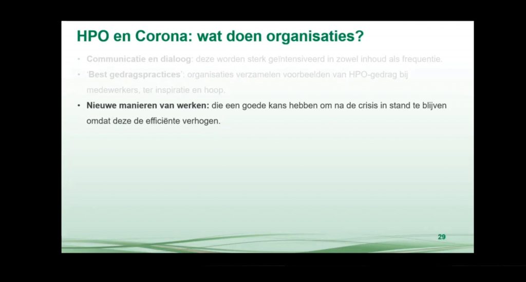 Webinar HPO en leiderschap in corona tijd met dr. André de Waal