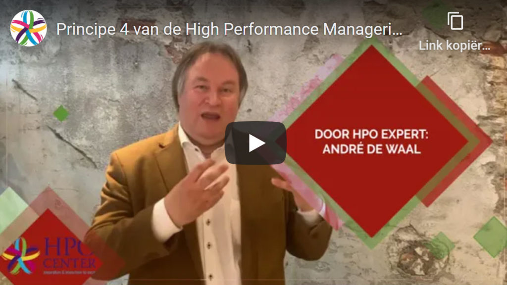 Principe 4 van de HPO Manager - Extern gericht en intern gericht