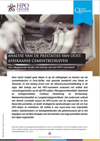 ANALYSE VAN DE PRESTATIES VAN OOST-AFRIKAANSE CEMENTBEDRIJVEN -Een diepgaande studie met behulp van het HPO-raamwerk