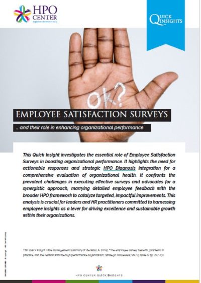 EMPLOYEE SATISFACTION SURVEYS …and their role in enhancing organizational performance