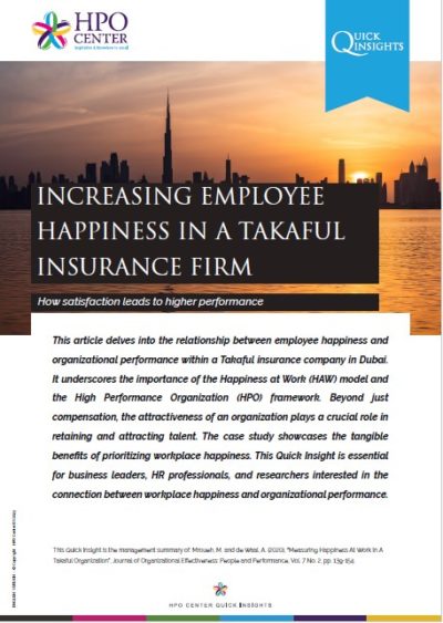 INCREASING EMPLOYEE HAPPINESS IN A TAKAFUL INSURANCE FIRM - How satisfaction leads to higher performance