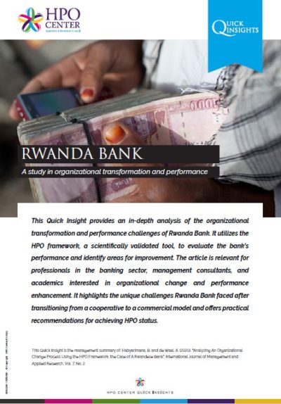 RWANDA BANK - A Study in Organizational Transformation and Performance