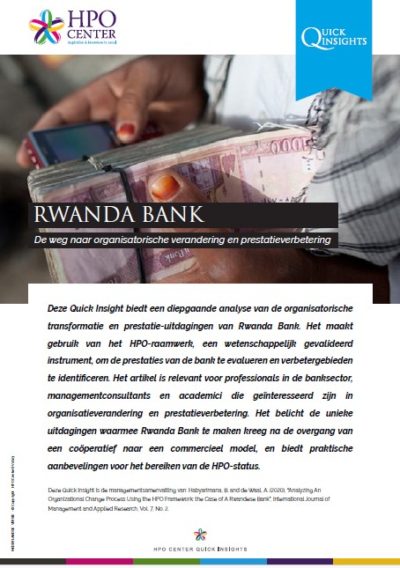 RWANDA BANK - De weg naar organisatorische verandering en prestatieverbetering
