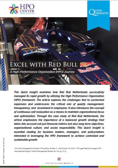 Excel with Red Bull - A High-Performance Organization (HPO) Journey