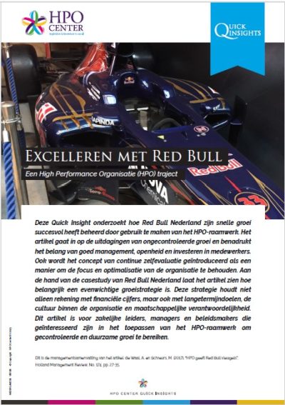 Excelleren met Red Bull - Een High Performance Organisatie (HPO) traject